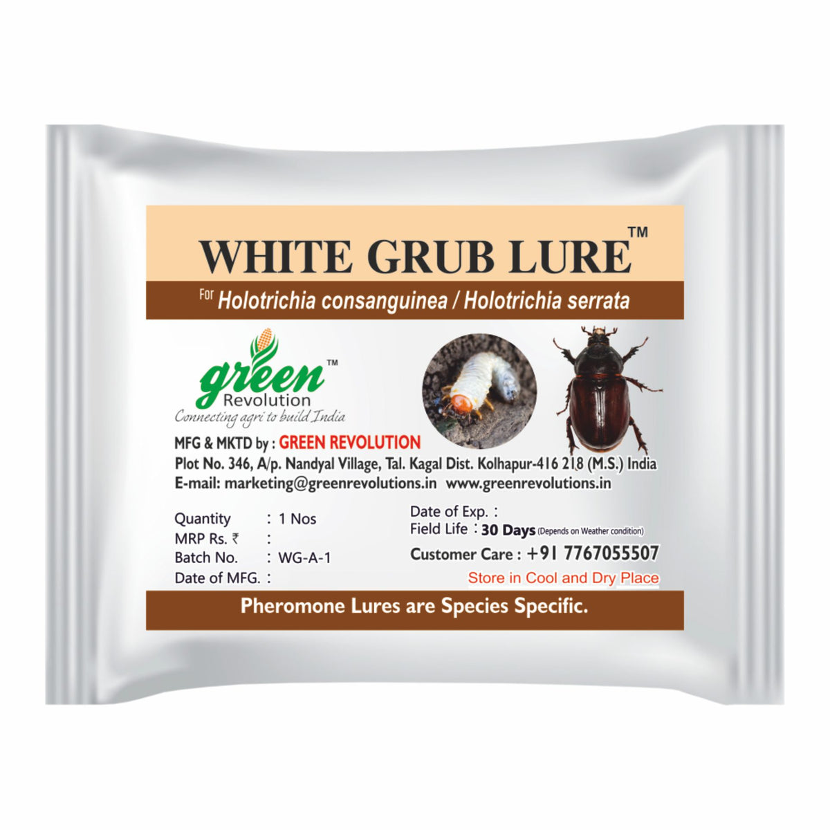 Pheromone Lure for White Grub Control | White Grub Lure | White Grub Beetles (H.serrata,H.consangunia)