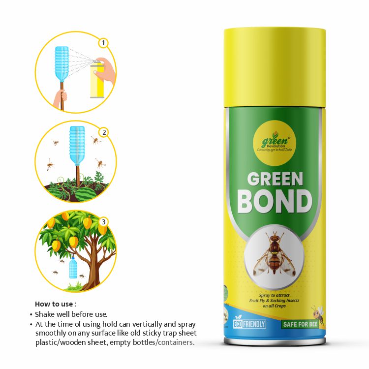 Green Bond 425 ml Spray | Fruit Fly Spray | Green Bond For Fruit Fly and sucking pests