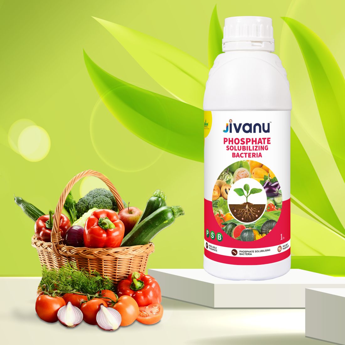 Jivanu PSB Phosphate Solubilizing Bacteria Liquid 1 Lit