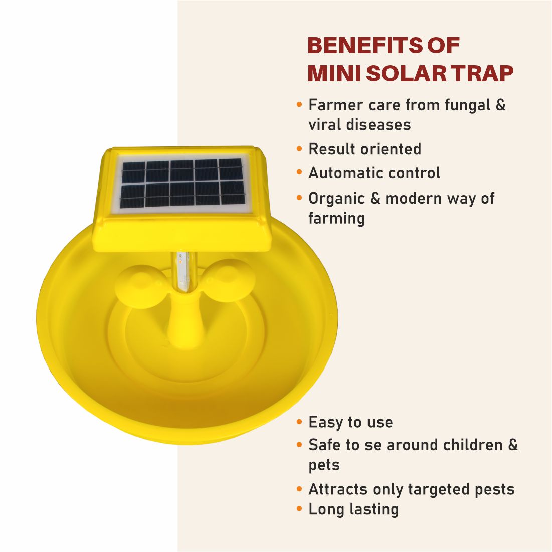 Mini Solar Insect Light Trap (chargeable )For Flying Insect