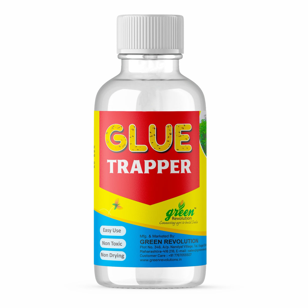 Glue Trapper 100ml with 15Free Sheets| Glue adhesive with Free Yellow Blue Sheet | Yellow and Blue Sticky Trap