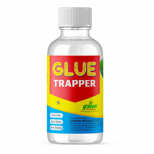 Glue Trapper 100ml with 15Free Sheets| Glue adhesive with Free Yellow Blue Sheet | Yellow and Blue Sticky Trap