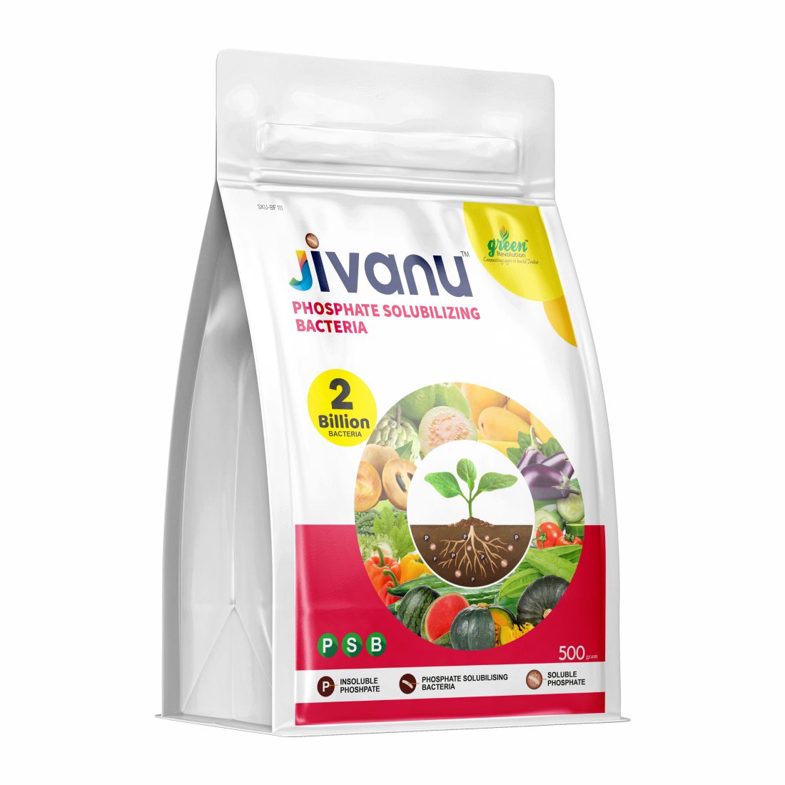 Jivanu PSB Phosphate Solubilizing Bacteria 500 Gram