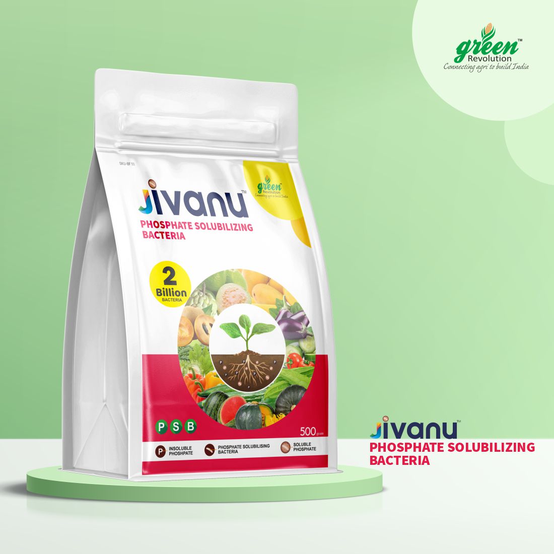 Jivanu PSB Phosphate Solubilizing Bacteria 500 Gram